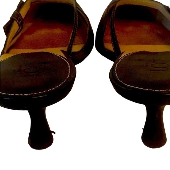 Ann Taylor Loft navy blue leather heels.Front strap.Bow trim. Size 8. 2.5” heels - Picture 5 of 10